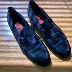 Cole Haan | Shoes | Cole Haan Black Satin Leather Loafers  display picture 2